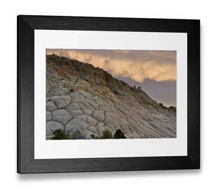 Framed Print : Spectacular cross-bedded Navajo sandstone rock (fossilised sand dunes) at sunset, near Boulder Framed Print : Spectacular cross-bedded Navajo sandstone rock (fossilised sand dunes) at sunset, near Boulder