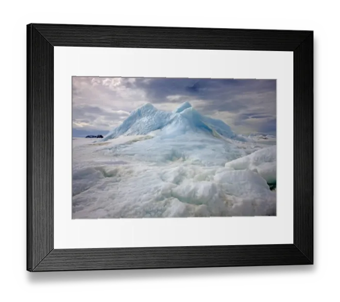 Framed Print : Pack ice and trapped blue iceberg, Devil Island, Weddell Sea, Antarctica, November
