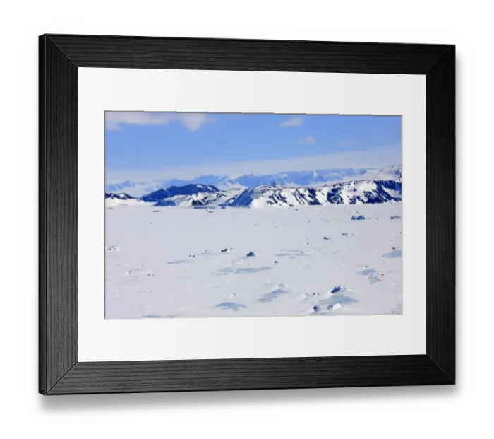 Framed Print : View of pack ice and snow covered mountains, Weddell Sea, Continent of Antarctica, Antarctica, December Framed Print : View of pack ice and snow covered mountains, Weddell Sea, Continent of Antarctica, Antarctica, December