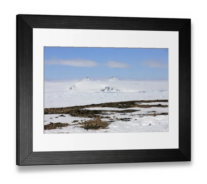 Framed Print : View of pack ice and snow covered mountains, Weddell Sea, Continent of Antarctica, Antarctica, December