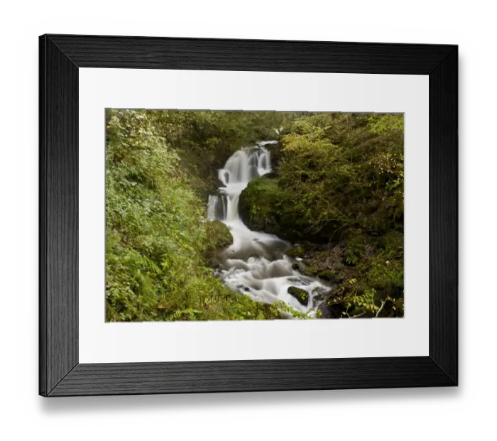 Framed Print : Waterfalls and rapids on river flowing through woodland, Farley Water (Hoar Oak Water), above Watersmeet, Exmoor N. P Framed Print : Waterfalls and rapids on river flowing through woodland, Farley Water (Hoar Oak Water), above Watersmeet, Exmoor N. P