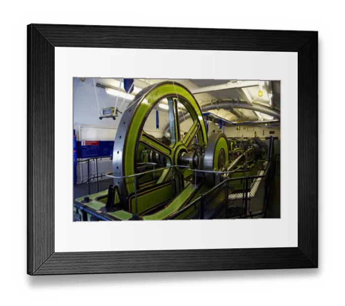 Framed Print : Machine room of bascule bridge, Tower Bridge, River Thames, London, England, april Framed Print : Machine room of bascule bridge, Tower Bridge, River Thames, London, England, april