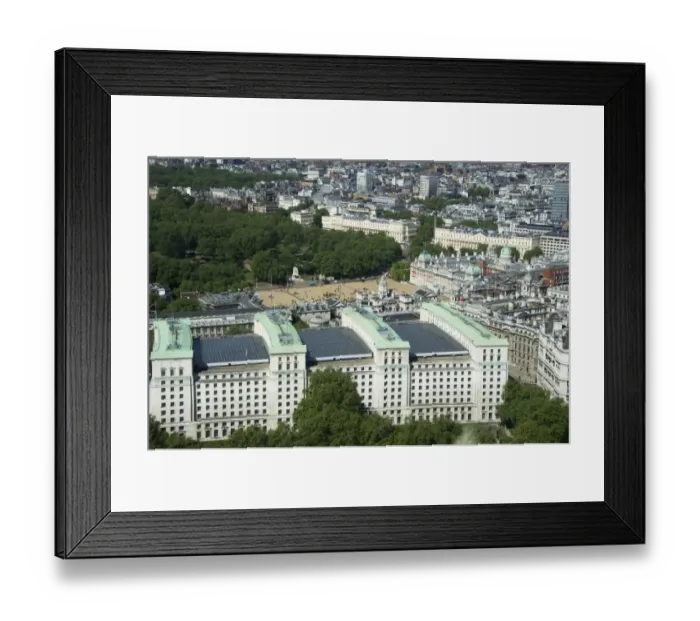 Framed Print : View from London Eye of Ministry of Defence Main Building, Horse Guards Parade and Old Admiralty, Whitehall Framed Print : View from London Eye of Ministry of Defence Main Building, Horse Guards Parade and Old Admiralty, Whitehall
