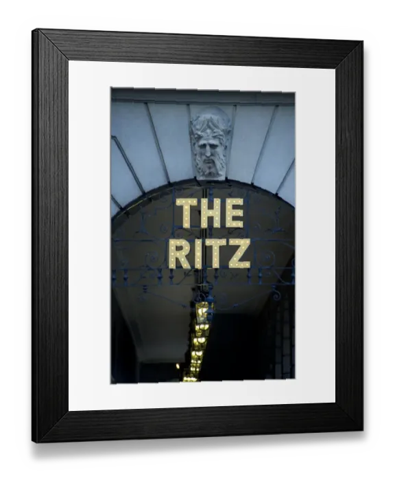 Framed Print : Sign above hotel arcade entrance, The Ritz Hotel, Piccadilly, London, England, april Framed Print : Sign above hotel arcade entrance, The Ritz Hotel, Piccadilly, London, England, april