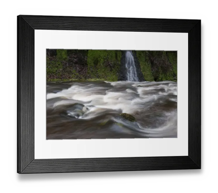 Framed Print : Fast flowing river in spate following storm, Cumbria, England, December Framed Print : Fast flowing river in spate following storm, Cumbria, England, December