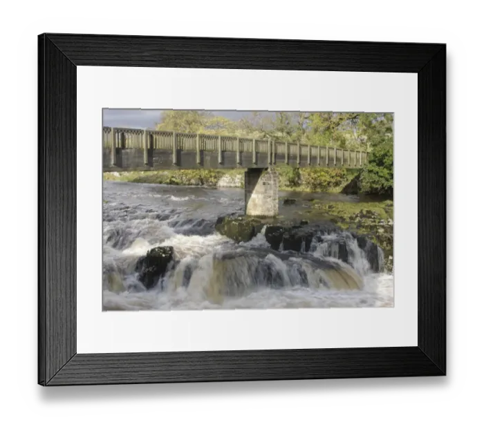 Framed Print : Bridge and cascades over limestone rocks, Linton Falls, River Wharfe, Wharfedale, Yorkshire Dales N. P Framed Print : Bridge and cascades over limestone rocks, Linton Falls, River Wharfe, Wharfedale, Yorkshire Dales N. P