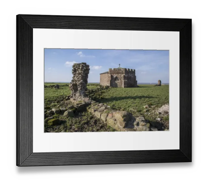 Framed Print : Ruined wall and chapterhouse on site of former abbey, Cockersand Abbey, near Cockerham, Lancashire, England, February Framed Print : Ruined wall and chapterhouse on site of former abbey, Cockersand Abbey, near Cockerham, Lancashire, England, February