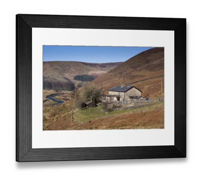 Framed Print : Bowland Pennine Mountain Rescue headquarters in upland landscape, Smelt Mill Cottages, Dunsop Bridge, Ribble Valley Framed Print : Bowland Pennine Mountain Rescue headquarters in upland landscape, Smelt Mill Cottages, Dunsop Bridge, Ribble Valley