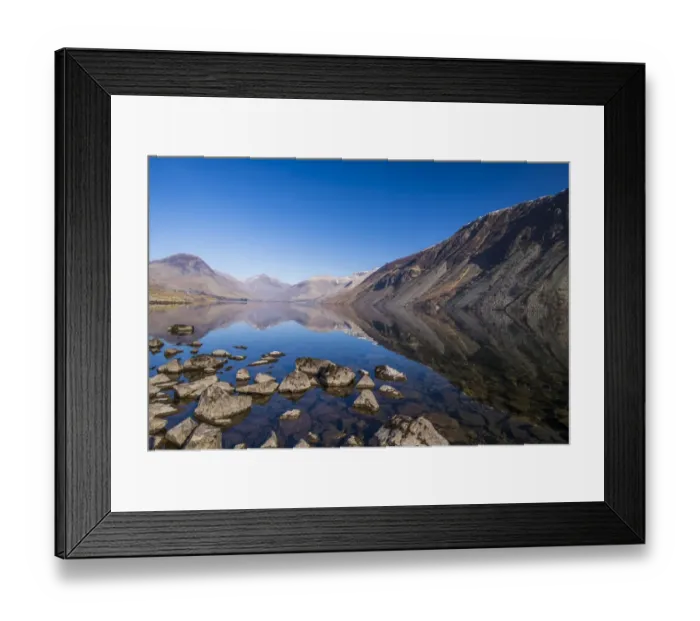 Framed Print : View of lake in over-deepened glacial valley, deepest lake in England at 79 metres (258 feet), Wastwater Framed Print : View of lake in over-deepened glacial valley, deepest lake in England at 79 metres (258 feet), Wastwater