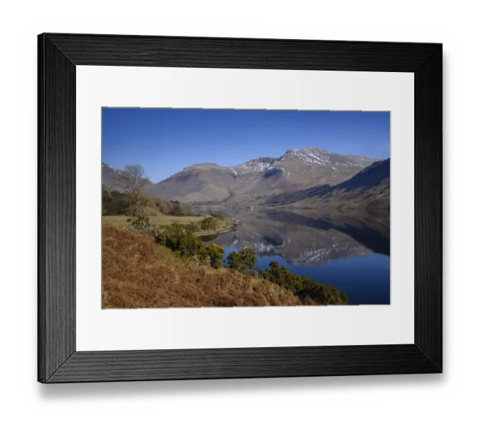 Framed Print : View of lake in over-deepened glacial valley, deepest lake in England at 79 metres (258 feet), Wastwater Framed Print : View of lake in over-deepened glacial valley, deepest lake in England at 79 metres (258 feet), Wastwater