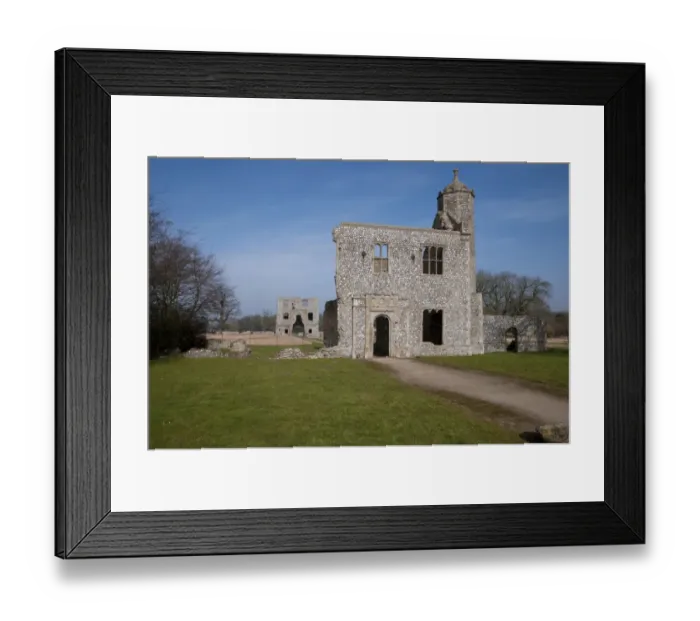 Framed Print : View of fortified manor house ruins, Baconsthorpe Castle, Norfolk, England, March