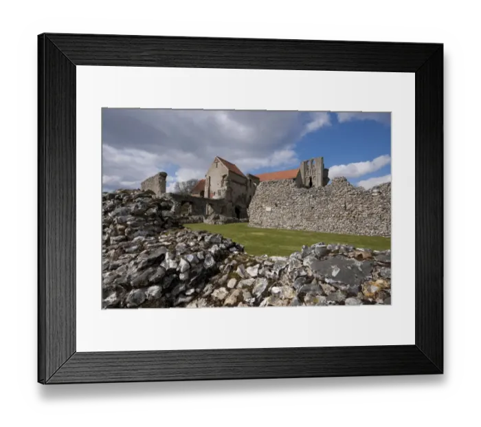 Framed Print : View of priory ruins, Castle Acre Priory, Castle Acre, Norfolk, England, March