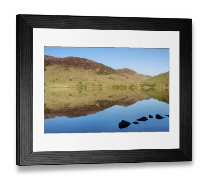 Framed Print : View of mountains reflected in lake, Crummock Water, Lake District N. P. Cumbria, England, June Framed Print : View of mountains reflected in lake, Crummock Water, Lake District N. P. Cumbria, England, June