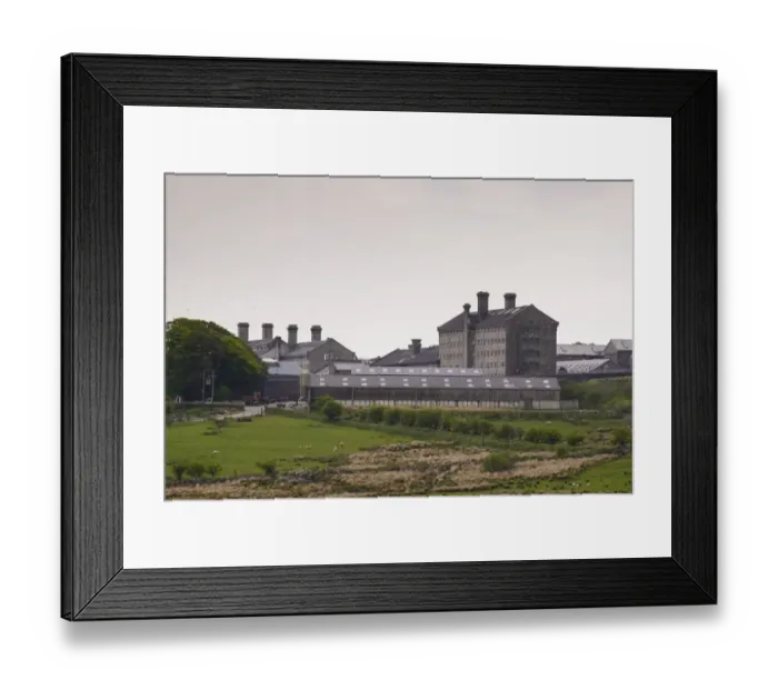 Framed Print : Farm buildings and prison on moorland, HM Prison Dartmoor, Princetown, Dartmoor, Devon, England, June Framed Print : Farm buildings and prison on moorland, HM Prison Dartmoor, Princetown, Dartmoor, Devon, England, June