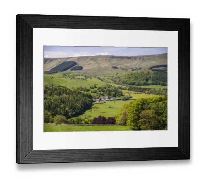 Framed Print : View of farm buildings and farmland, New Laund Farm, Whitewell, Forest of Bowland, Lancashire, England, June Framed Print : View of farm buildings and farmland, New Laund Farm, Whitewell, Forest of Bowland, Lancashire, England, June