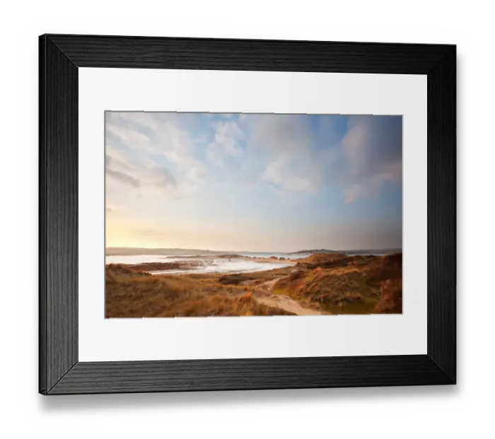 Framed Print : View of coastline, at convergence of rivers Taw and Torridge, with village of Appledore on right and Instow on left Framed Print : View of coastline, at convergence of rivers Taw and Torridge, with village of Appledore on right and Instow on left