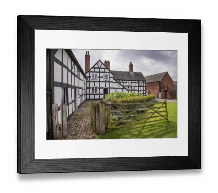Framed Print : 16th century farmhouse adjoining 19th century extension, Boscobel House, Boscobel, Shropshire, England, August Framed Print : 16th century farmhouse adjoining 19th century extension, Boscobel House, Boscobel, Shropshire, England, August