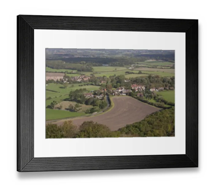 Framed Print : Viewpoint overlooking farmland and village, looking towards Poynings, Devils Dyke, South Downs, West Sussex, England Framed Print : Viewpoint overlooking farmland and village, looking towards Poynings, Devils Dyke, South Downs, West Sussex, England