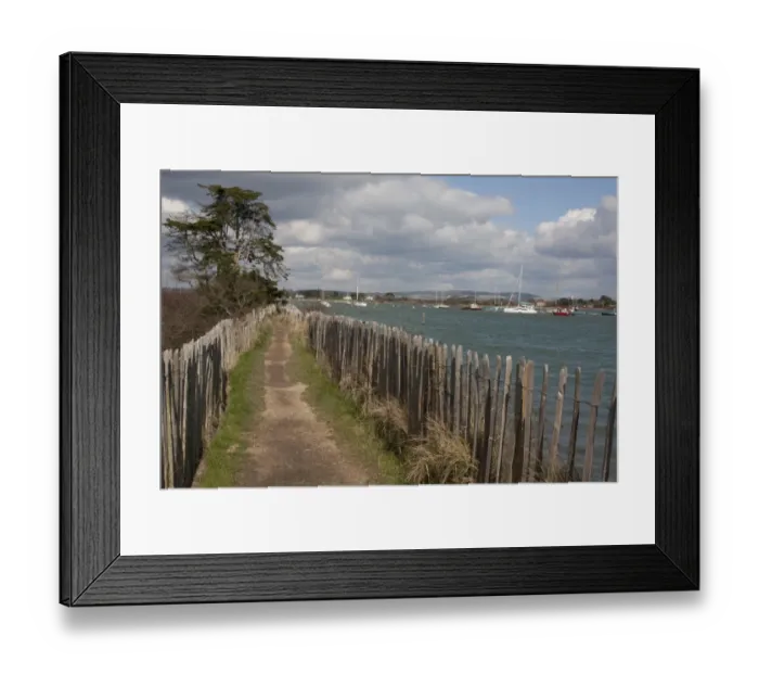 Framed Print : Coastal path from Itchenor to West Wittering, Manhood Peninsula, West Sussex, England, March