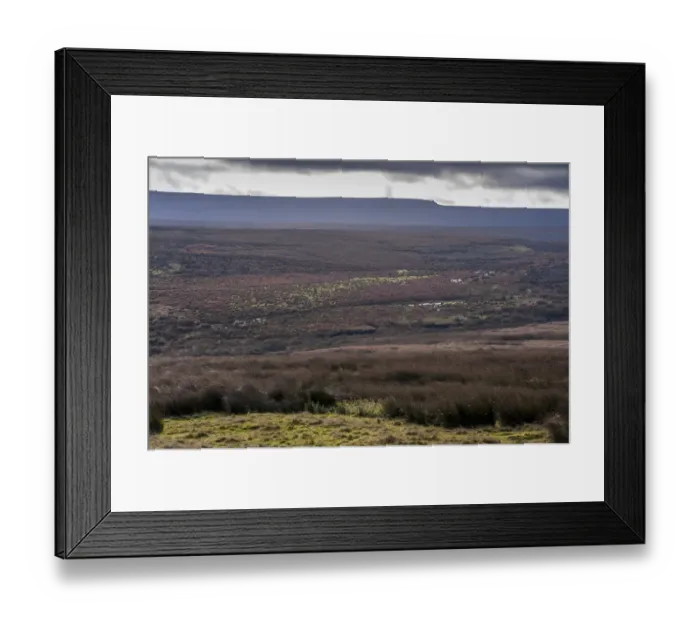 Framed Print : View of moorland habitat, Howden Moors, Peak District N. P. Derbyshire, England, December