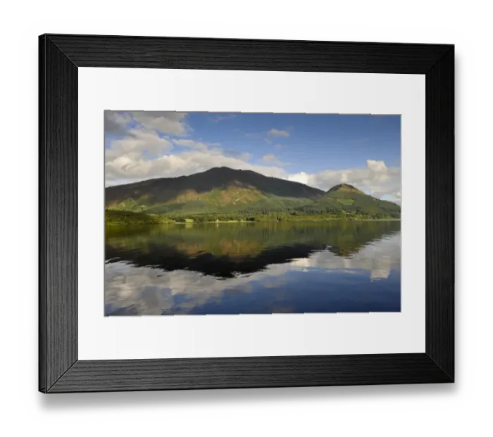 Framed Print : View of mountain reflected in lake, Skiddaw, Bassenthwaite Lake, Keswick, Northern Fells, Lake District N. P Framed Print : View of mountain reflected in lake, Skiddaw, Bassenthwaite Lake, Keswick, Northern Fells, Lake District N. P
