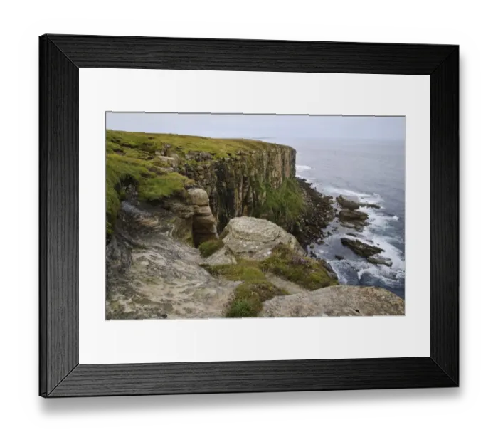 Framed Print : View of sea cliffs, most northerly point on mainland, Dunnet Head, Caithness, Highlands, Scotland, August Framed Print : View of sea cliffs, most northerly point on mainland, Dunnet Head, Caithness, Highlands, Scotland, August