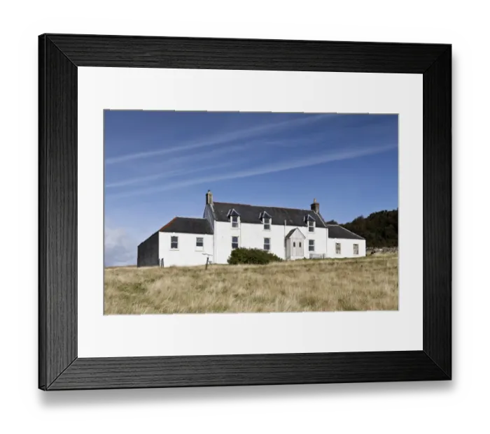 Framed Print : Remote farmhouse, former home of George Orwell where he wrote Nineteen Eighty-Four novel, Barnhill, Isle of Jura Framed Print : Remote farmhouse, former home of George Orwell where he wrote Nineteen Eighty-Four novel, Barnhill, Isle of Jura