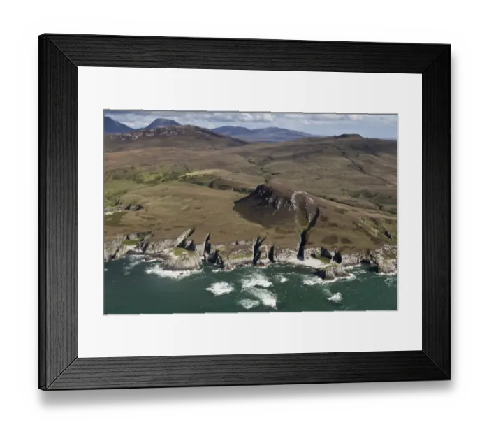 Framed Print : Aerial view of northwest coastline and cliffs, Bolsa, Isle of Islay, Inner Hebrides, Scotland Framed Print : Aerial view of northwest coastline and cliffs, Bolsa, Isle of Islay, Inner Hebrides, Scotland