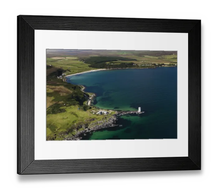 Framed Print : Aerial view of coastline and lighthouse, Carraig Fhada Lighthouse, Port Ellen, Isle of Islay, Inner Hebrides, Scotland Framed Print : Aerial view of coastline and lighthouse, Carraig Fhada Lighthouse, Port Ellen, Isle of Islay, Inner Hebrides, Scotland