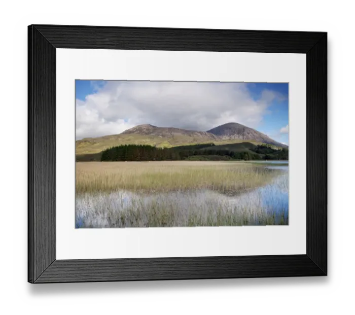 Framed Print : View across freshwater loch, Loch nan Dubrachan, Isle of Skye, Inner Hebrides, Scotland, June Framed Print : View across freshwater loch, Loch nan Dubrachan, Isle of Skye, Inner Hebrides, Scotland, June