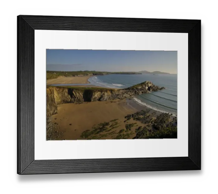 Framed Print : View of coastline with beach and cliffs, St. Davids Head, Pembrokeshire, Wales, May Framed Print : View of coastline with beach and cliffs, St. Davids Head, Pembrokeshire, Wales, May