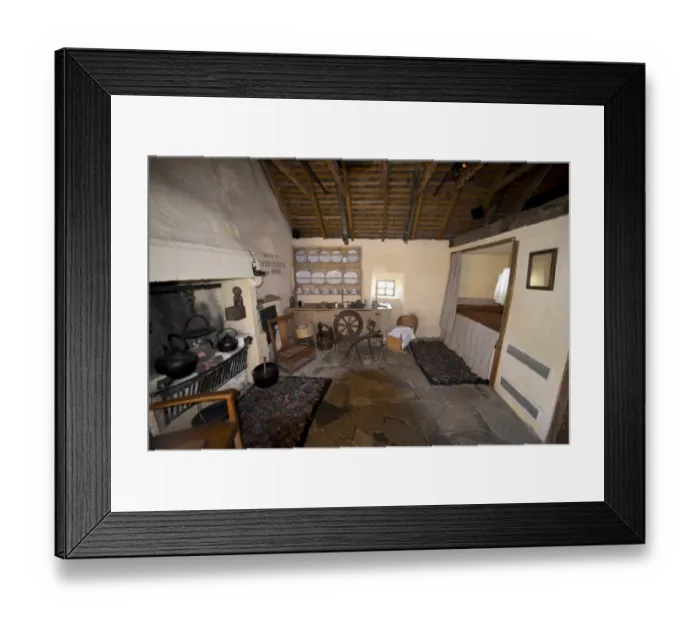 Framed Print : Main bedroom, Burns Cottage, Robert Burns Birthplace Museum, Alloway, Ayrshire, Scotland, July Framed Print : Main bedroom, Burns Cottage, Robert Burns Birthplace Museum, Alloway, Ayrshire, Scotland, July