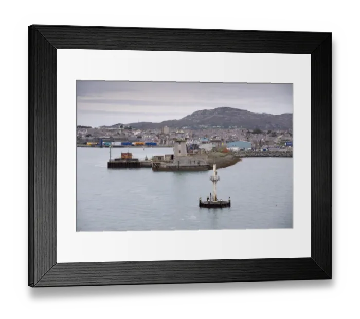 Framed Print : View of coastal harbour and town, Holyhead, Holy Island, Anglesey, Wales, October Framed Print : View of coastal harbour and town, Holyhead, Holy Island, Anglesey, Wales, October