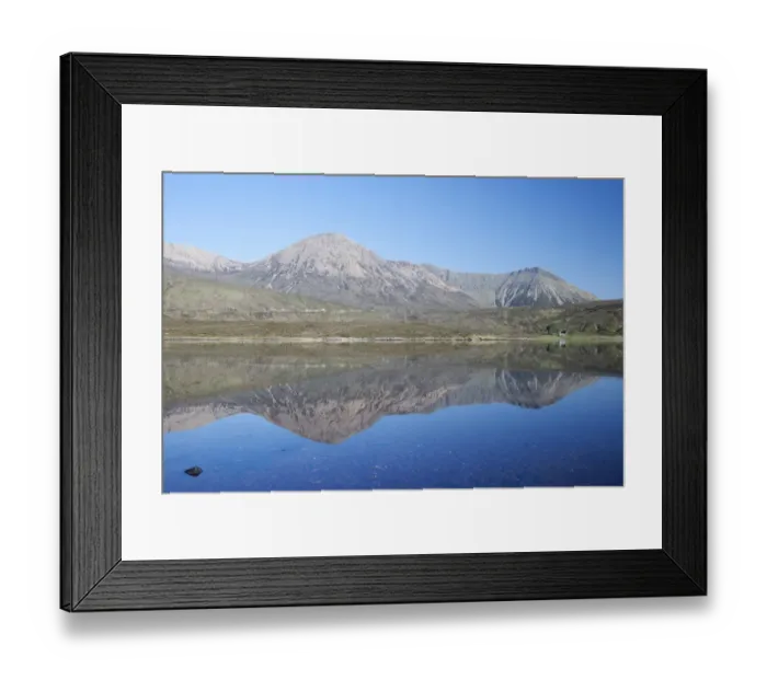 Framed Print : View of mountains reflected in sea loch, Red Cullins, Loch Ainort, Isle of Skye, Inner Hebrides, Scotland, June Framed Print : View of mountains reflected in sea loch, Red Cullins, Loch Ainort, Isle of Skye, Inner Hebrides, Scotland, June