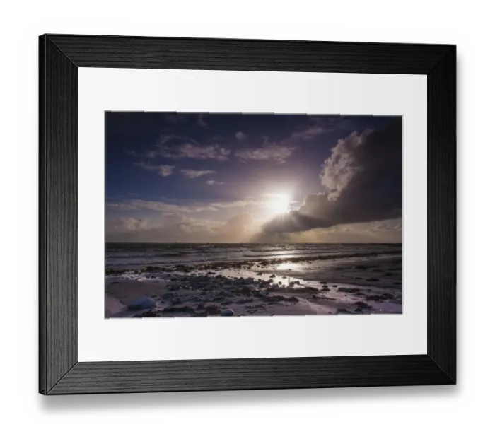 Framed Print : View of beach after storm, Aird a Mhachair, South Uist, Outer Hebrides, Scotland, May