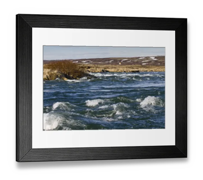Framed Print : View of river rapids, River Laxa, Myvatn, Iceland, May Framed Print : View of river rapids, River Laxa, Myvatn, Iceland, May