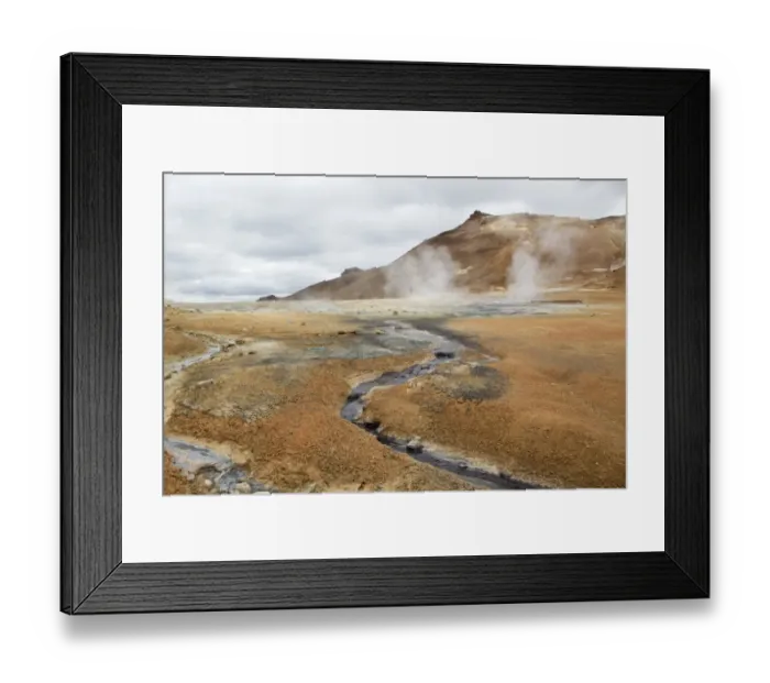 Framed Print : Geothermal activity, Namafjall, Myvatn, Iceland, May Framed Print : Geothermal activity, Namafjall, Myvatn, Iceland, May