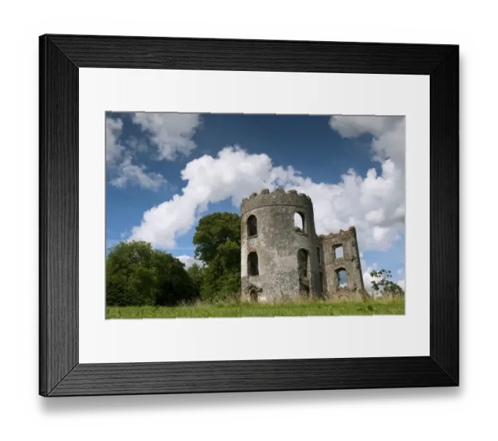 Framed Print : Ruined castle tower on shore of Lough Neagh, Shanes Castle, County Antrim, Northern Ireland, July Framed Print : Ruined castle tower on shore of Lough Neagh, Shanes Castle, County Antrim, Northern Ireland, July
