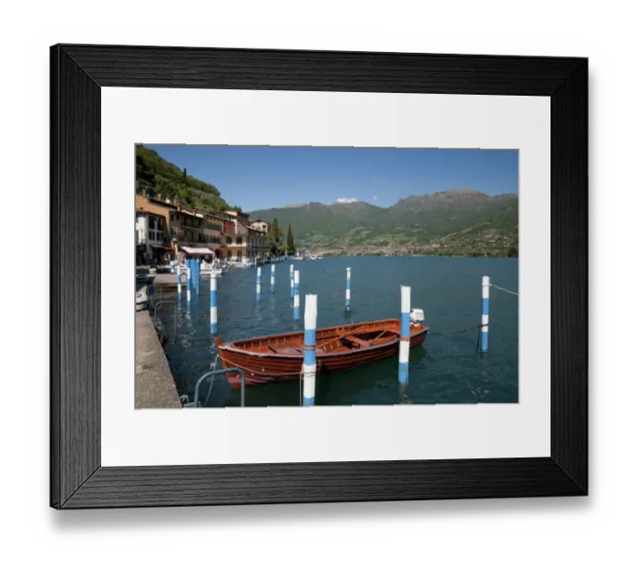 Framed Print : Boats in harbour of town on lake island, Peschiera Maraglio, Monte Isola, Lago d Iseo, Lombardy, Italy, May Framed Print : Boats in harbour of town on lake island, Peschiera Maraglio, Monte Isola, Lago d Iseo, Lombardy, Italy, May