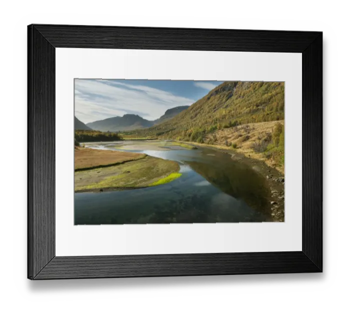 Framed Print : View of river tributary entering fjord, Lyngen Fjord, Troms County, Lapland, North Norway, September Framed Print : View of river tributary entering fjord, Lyngen Fjord, Troms County, Lapland, North Norway, September