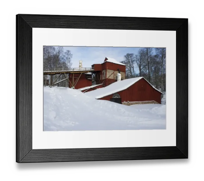 Framed Print : Historic ironworks in snow, Engelsberg Ironworks, Angelsberg, Fagersta Municipality, Vastmanland, Sweden, february Framed Print : Historic ironworks in snow, Engelsberg Ironworks, Angelsberg, Fagersta Municipality, Vastmanland, Sweden, february