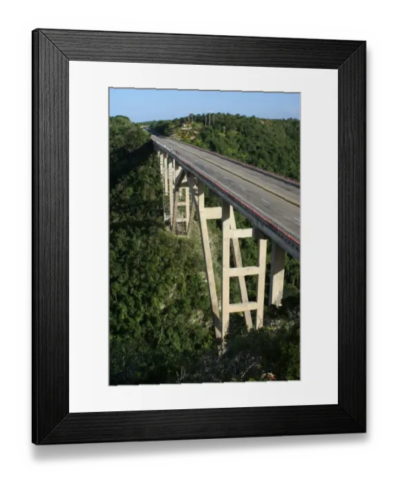 Framed Print : Road bridge over canyon, highest bridge in Cuba, Bridge of Bacunayagua, border between Matanzas Province Framed Print : Road bridge over canyon, highest bridge in Cuba, Bridge of Bacunayagua, border between Matanzas Province