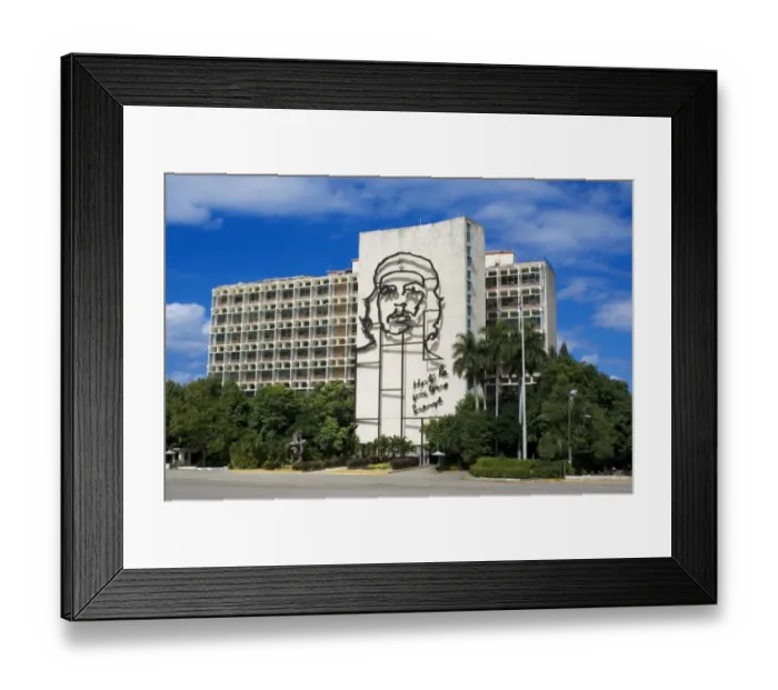 Framed Print : Che Guevara sculpture on building facade, Ministry of Interior, Plaza de la Revolucion, Havana, Cuba, November Framed Print : Che Guevara sculpture on building facade, Ministry of Interior, Plaza de la Revolucion, Havana, Cuba, November