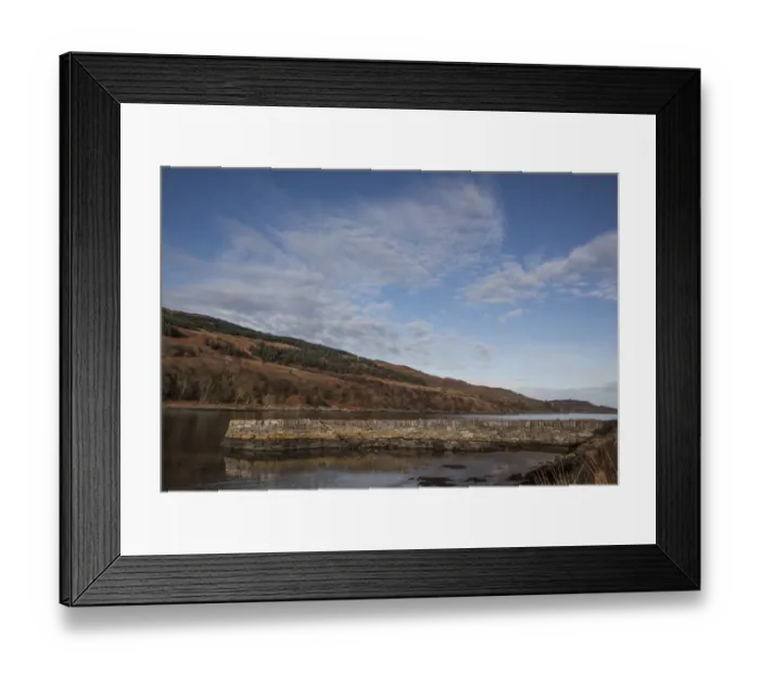 Framed Print : Landing jetty at Lagg bay on the Isle of Jura - Scotland Framed Print : Landing jetty at Lagg bay on the Isle of Jura - Scotland