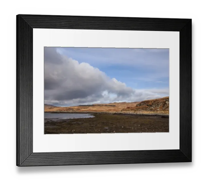 Framed Print : Low tide close to the landing stage at Loch Tarbet, the narrowest point on the Isle of Jura, Scotland Framed Print : Low tide close to the landing stage at Loch Tarbet, the narrowest point on the Isle of Jura, Scotland