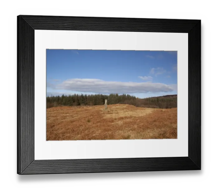 Framed Print : A Bronze age Standing Stone at Cama an Staca on the Isle of Jura Framed Print : A Bronze age Standing Stone at Cama an Staca on the Isle of Jura
