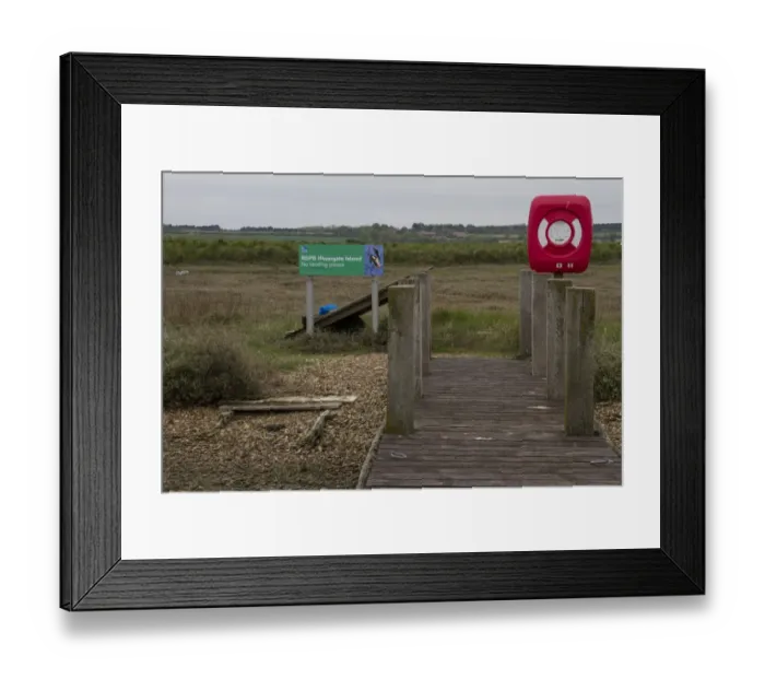 Framed Print : The visitors landing stage on Havergate Island Suffolk Framed Print : The visitors landing stage on Havergate Island Suffolk