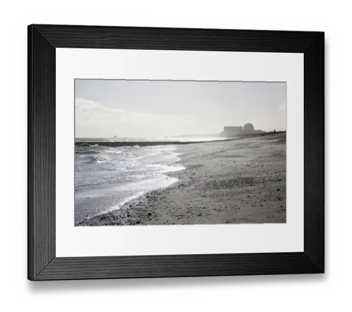 Framed Print : Looking south along Minsmere beach towards Sizewell Nuclear Power Station - Suffolk Framed Print : Looking south along Minsmere beach towards Sizewell Nuclear Power Station - Suffolk