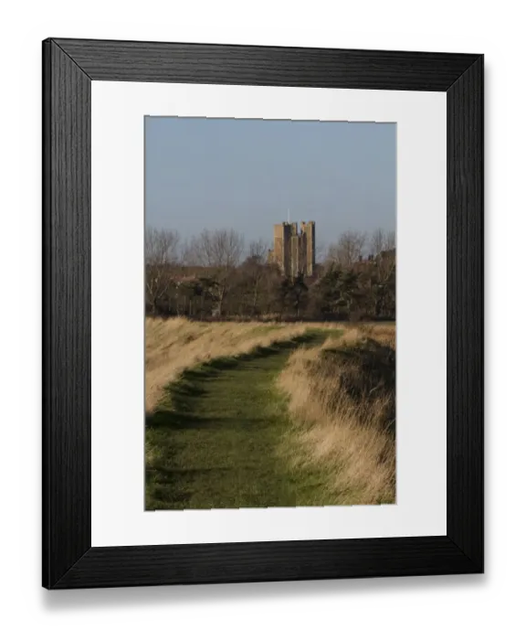 Framed Print : Coastal footpath running south to Orford Castle, Suffolk Framed Print : Coastal footpath running south to Orford Castle, Suffolk