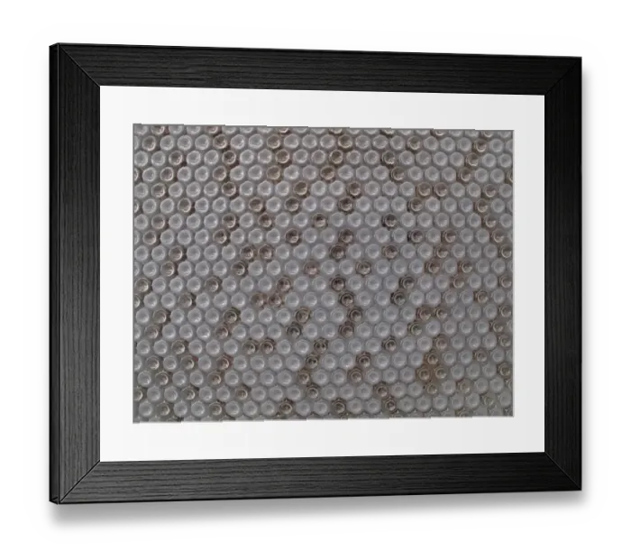 Framed Print : Detail of wall on eco-friendly building, built from recycled plastic bottles, The EcoARK, Taipei, Taiwan, April
